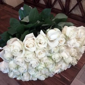 51 белая роза в Бердянске фото