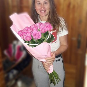 21 розовая роза Аква в Бердянске фото