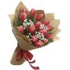 15 тюльпанов с декоративной хризантемой фото