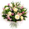 Букет "Нефритовый цветок" розы, тюльпаны, хризантемы